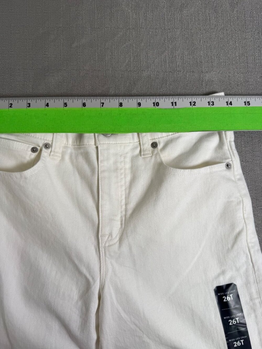 J.Crew Womens White Wide-Leg Crop Jeans Raw Hem 26 Tall Boho Neutral Preppy - Picture 7 of 14